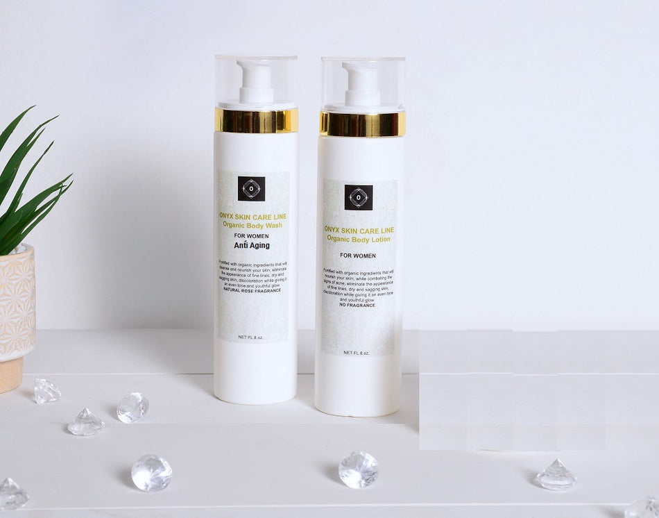 DUO SKIN CARE ANTI-AGING SYSTEM - Nourishing Wash and Lotion - Bulgarian Rose Fragrance - for WOMEN -  ITEM CODE: 601956330748-0